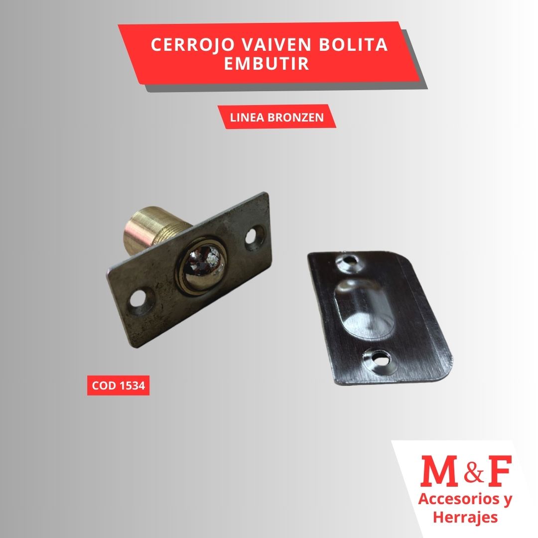 Cerrojo Vaiven Bolita Embutir